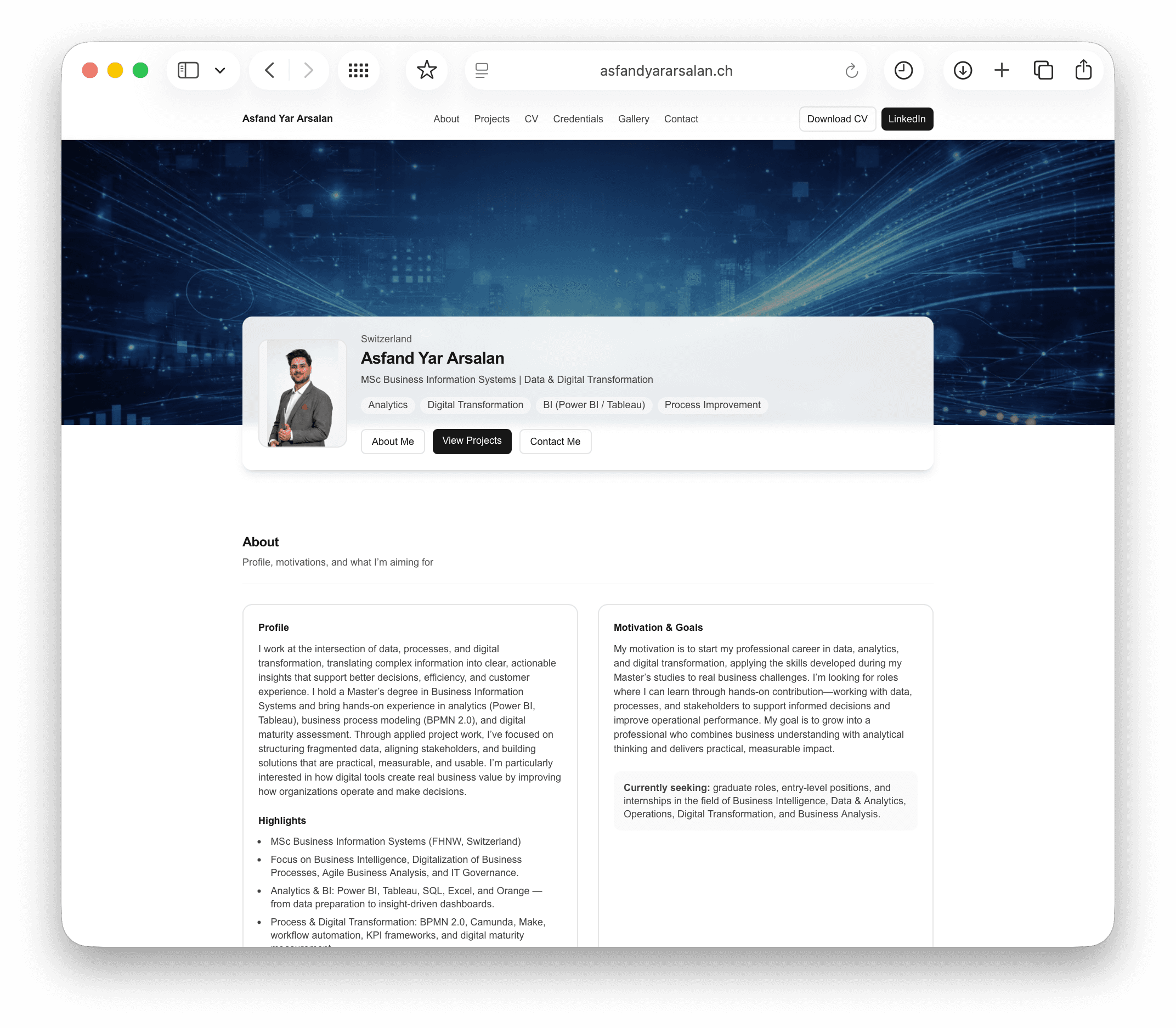 Building a Personal Portfolio Website